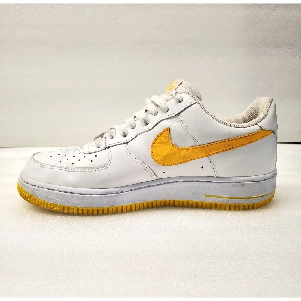Nike Air Force 1 Low '07 White Varsity Maize Yellow 315122-172 size 8